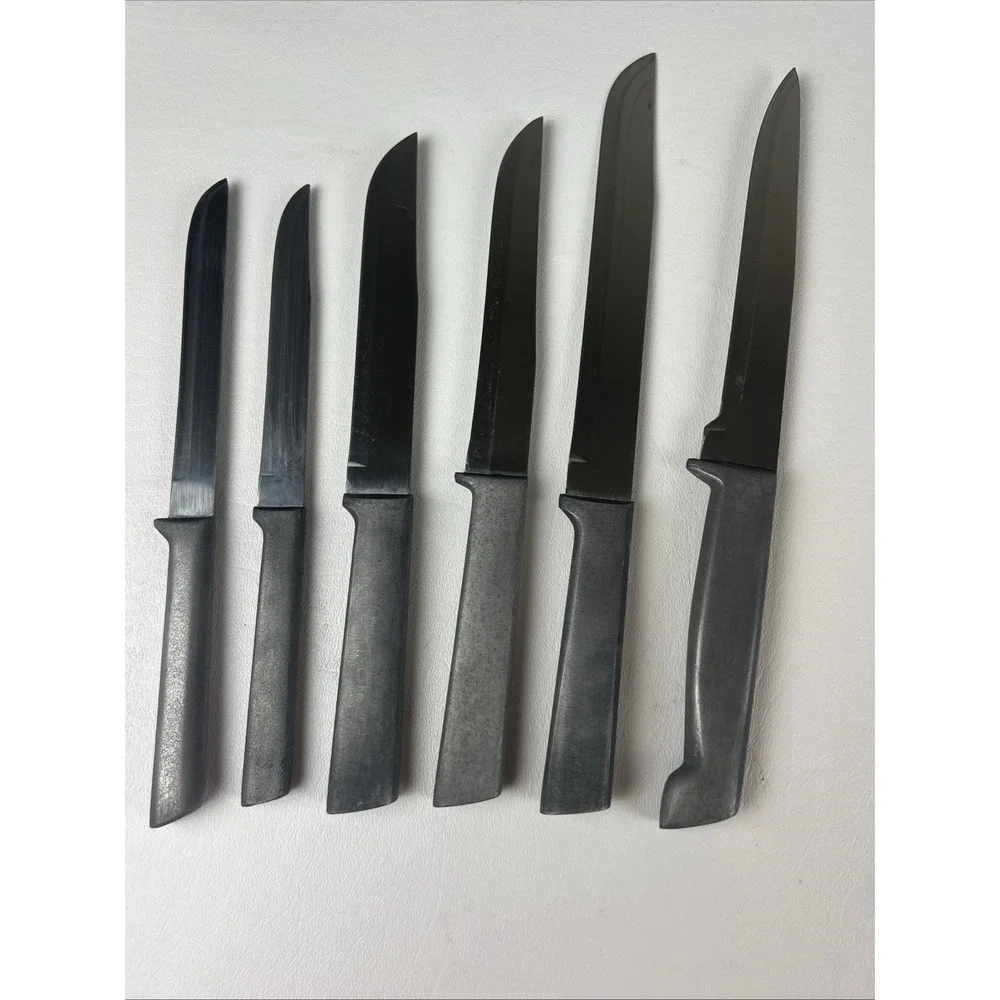VTG Lot Of 6 Mid Century Modern Cast Aluminum Handle Cutlery Various Sizes MCM